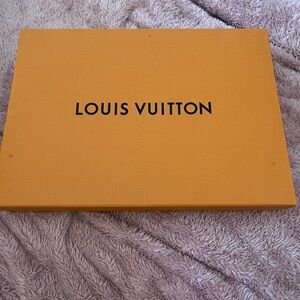 Authentic Large Louis Vuitton Orange Box with Dust Bag and Ribbon